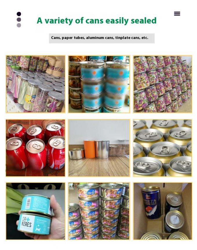 DFJ-160 آلة الختم الكهربائية العمودية للصلب المقاوم للصدأ الصفيحة الصفيحة سهلة فتح الكأس البلاستيكية والمعادن العلب الصفيحة 8